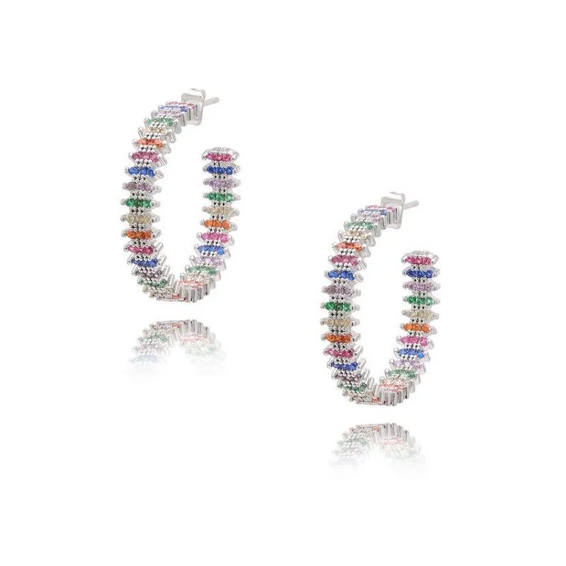 Boucles d'oreilles créoles colorées pour femme