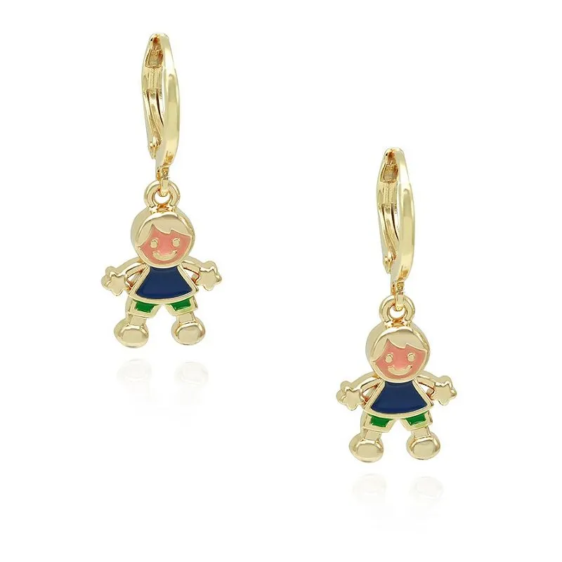 Boucles d'oreilles mignonnes en émail pour enfants