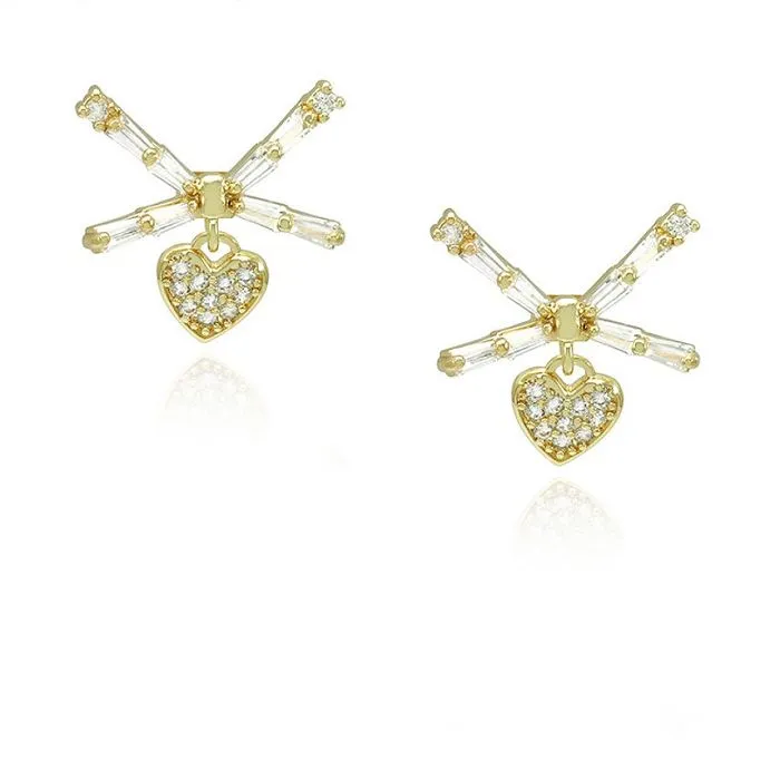 Boucle d'oreille coeur petit design femme