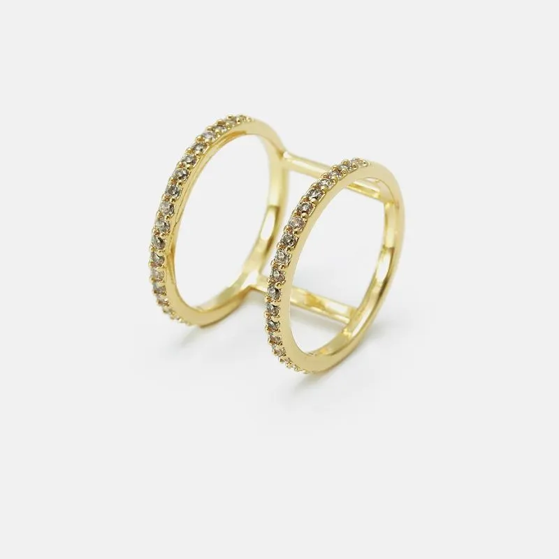 Bague fantaisie plaquée or pour femme