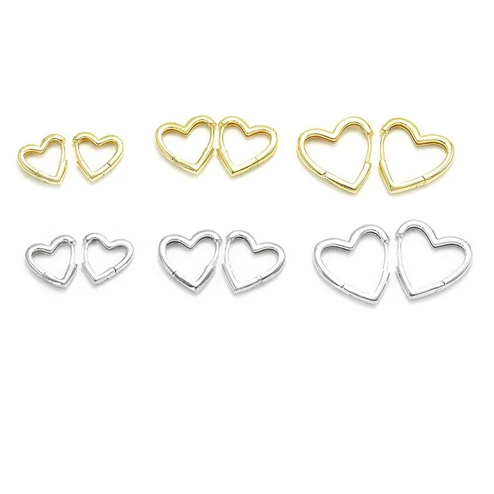 Boucle d'oreille coeur poli