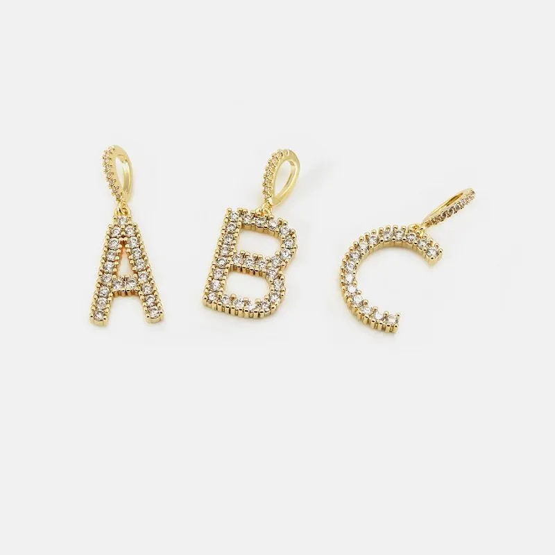 Pendentif Initiale Plaqué Or