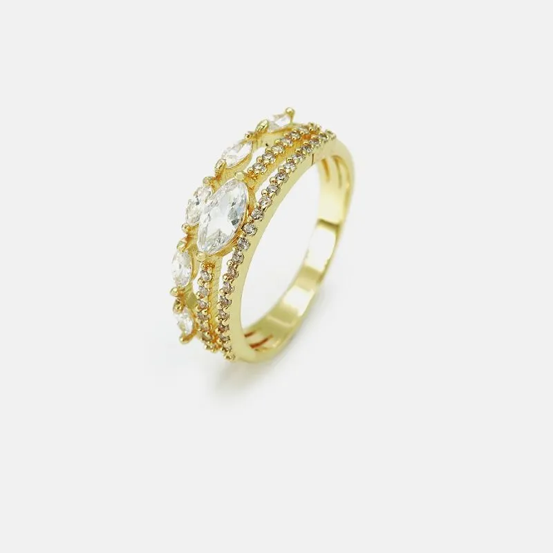 Bague Marquise Cz Argent Sterling