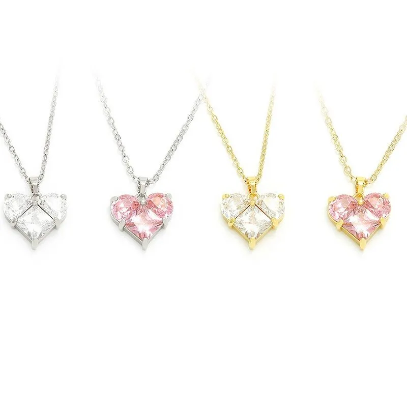 Pendentif Coeur Romantique Plaqué Or