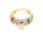 Mix Zircon Femme Bague Design