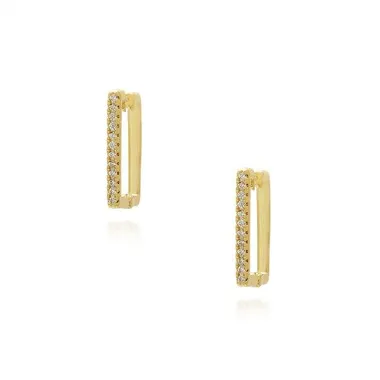Boucle d'oreille créole carrée pour femme
