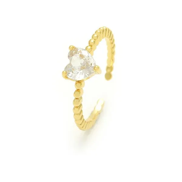 Bague Coeur Solitaire Zircone