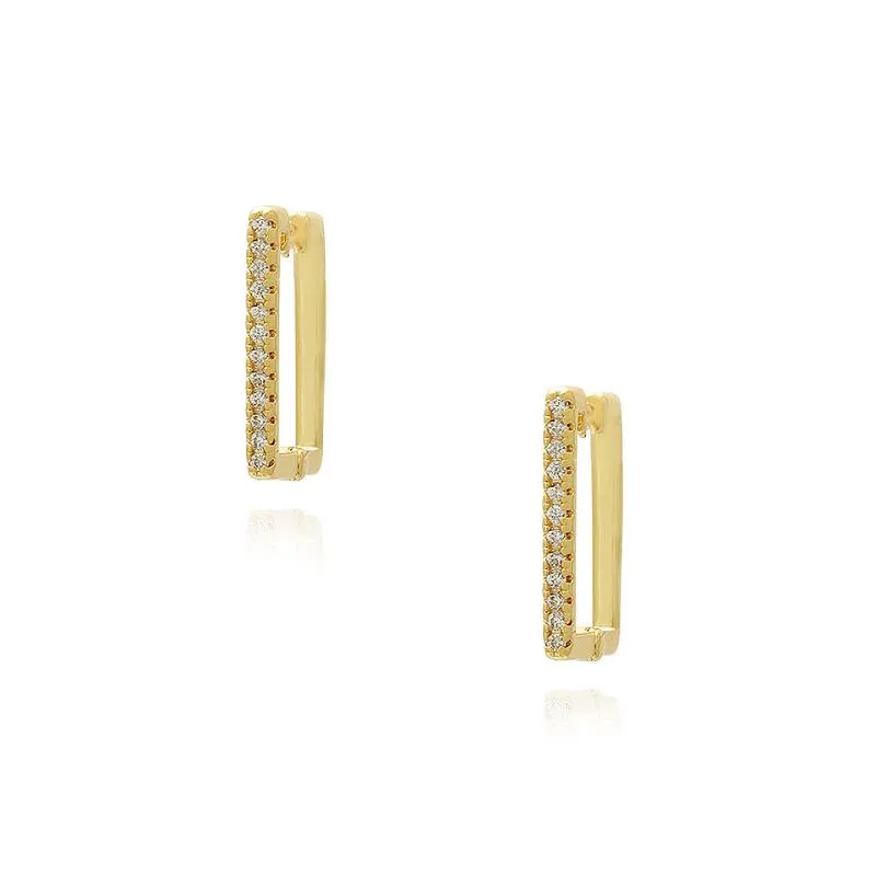 Boucle d'oreille créole carrée pour femme