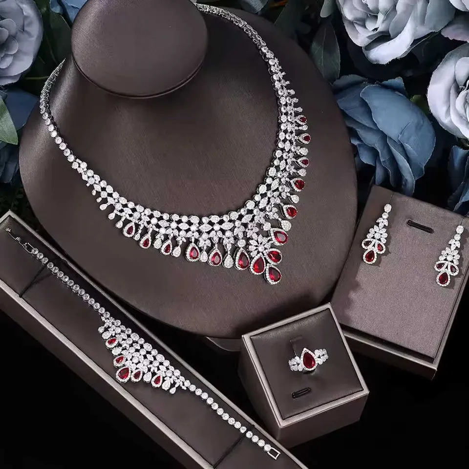 Ensembles de bijoux Super CZ 4 pièces