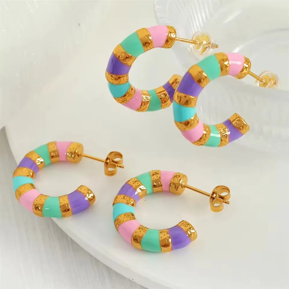 Boucles d’oreilles goutte à goutte colorées explosives